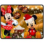 Cartoons, Disney, Merry Christmas, Minnie Two Sides Fleece Blanket (Medium) 58.8 x47.4  Blanket Front