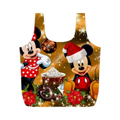 Cartoons, Disney, Merry Christmas, Minnie Full Print Recycle Bag (M)