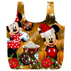 Cartoons, Disney, Merry Christmas, Minnie Full Print Recycle Bag (XL)