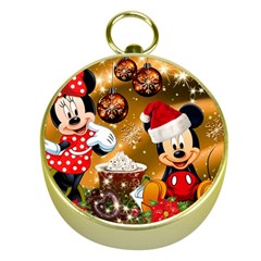 Cartoons, Disney, Merry Christmas, Minnie Gold Compasses