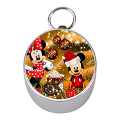 Cartoons, Disney, Merry Christmas, Minnie Mini Silver Compasses by nateshop