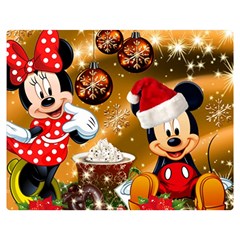 Cartoons, Disney, Merry Christmas, Minnie Two Sides Premium Plush Fleece Blanket (Medium)