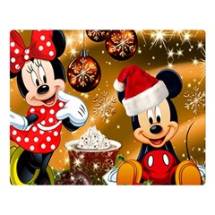 Cartoons, Disney, Merry Christmas, Minnie Two Sides Premium Plush Fleece Blanket (large) by nateshop