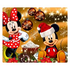 Cartoons, Disney, Merry Christmas, Minnie Two Sides Premium Plush Fleece Blanket (small) by nateshop