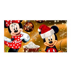 Cartoons, Disney, Merry Christmas, Minnie Satin Wrap 35  x 70 