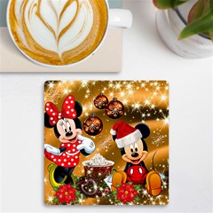 Cartoons, Disney, Merry Christmas, Minnie UV Print Square Tile Coaster 