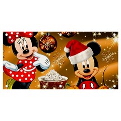 Cartoons, Disney, Merry Christmas, Minnie Banner and Sign 4  x 2 