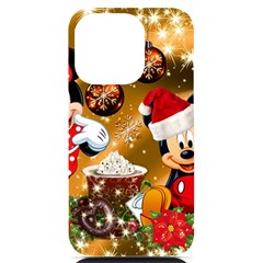 Cartoons, Disney, Merry Christmas, Minnie iPhone 14 Pro Black UV Print Case