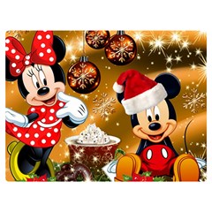 Cartoons, Disney, Merry Christmas, Minnie Two Sides Premium Plush Fleece Blanket (extra Small) by nateshop