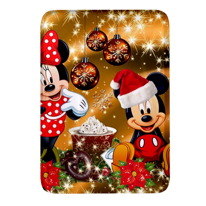 Cartoons, Disney, Merry Christmas, Minnie Rectangular Glass Fridge Magnet (4 pack)