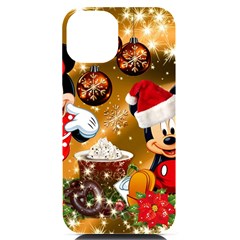 Cartoons, Disney, Merry Christmas, Minnie Iphone 14 Black Uv Print Case by nateshop