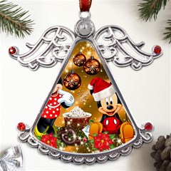 Cartoons, Disney, Merry Christmas, Minnie Metal Angel with Crystal Ornament