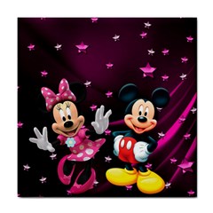 Cartoons, Disney, Mickey Mouse, Minnie Tile Coaster by nateshop