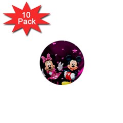 Cartoons, Disney, Mickey Mouse, Minnie 1  Mini Magnet (10 Pack)  by nateshop