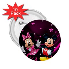 Cartoons, Disney, Mickey Mouse, Minnie 2 25  Buttons (10 Pack)  by nateshop