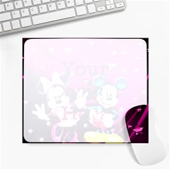 Cartoons, Disney, Mickey Mouse, Minnie Large Mousepad by nateshop