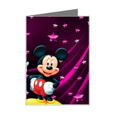 Cartoons, Disney, Mickey Mouse, Minnie Mini Greeting Card by nateshop