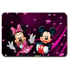 Cartoons, Disney, Mickey Mouse, Minnie Large Doormat by nateshop