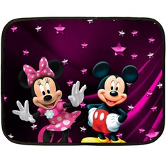 Cartoons, Disney, Mickey Mouse, Minnie Fleece Blanket (mini) by nateshop