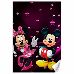 Cartoons, Disney, Mickey Mouse, Minnie Canvas 24  X 36  by nateshop