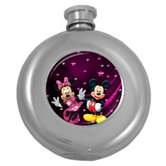 Cartoons, Disney, Mickey Mouse, Minnie Round Hip Flask (5 Oz) by nateshop