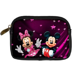 Cartoons, Disney, Mickey Mouse, Minnie Digital Camera Leather Case by nateshop