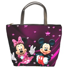 Cartoons, Disney, Mickey Mouse, Minnie Bucket Bag by nateshop