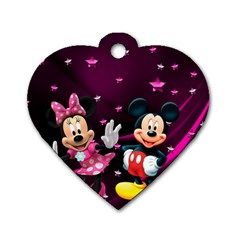 Cartoons, Disney, Mickey Mouse, Minnie Dog Tag Heart (two Sides) by nateshop