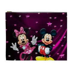 Cartoons, Disney, Mickey Mouse, Minnie Cosmetic Bag (xl) by nateshop