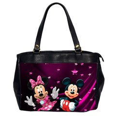 Cartoons, Disney, Mickey Mouse, Minnie Oversize Office Handbag (2 Sides) by nateshop