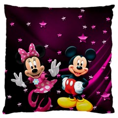 Cartoons, Disney, Mickey Mouse, Minnie Large Premium Plush Fleece Cushion Case (one Side) by nateshop