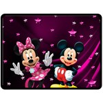 Cartoons, Disney, Mickey Mouse, Minnie Two Sides Fleece Blanket (Large) 80 x60  Blanket Front