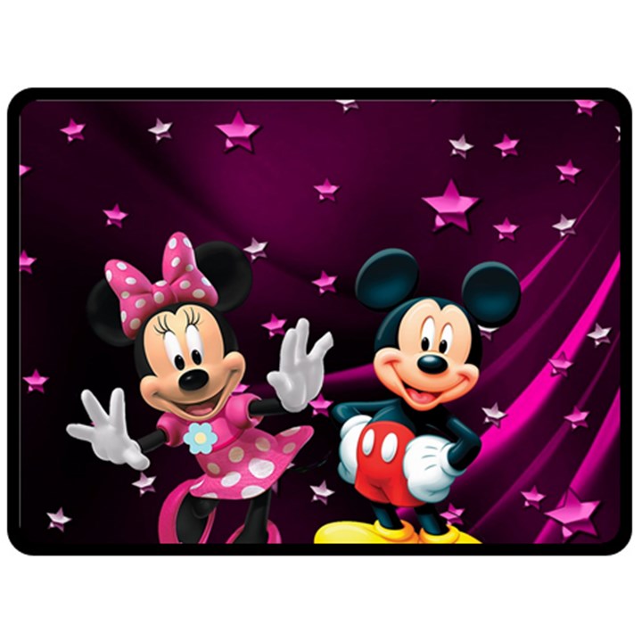 Cartoons, Disney, Mickey Mouse, Minnie Two Sides Fleece Blanket (Large)