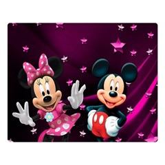 Cartoons, Disney, Mickey Mouse, Minnie Two Sides Premium Plush Fleece Blanket (large) by nateshop