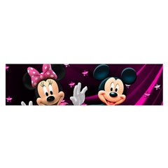 Cartoons, Disney, Mickey Mouse, Minnie Oblong Satin Scarf (16  X 60 ) by nateshop