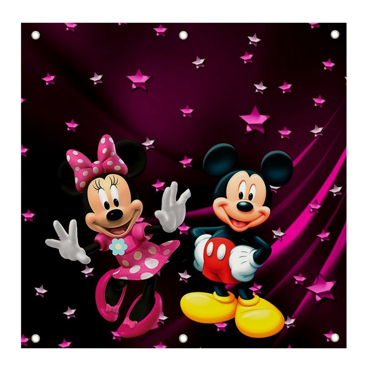 Cartoons, Disney, Mickey Mouse, Minnie Banner and Sign 4  x 4 