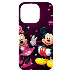 Cartoons, Disney, Mickey Mouse, Minnie Iphone 14 Pro Black Uv Print Case by nateshop