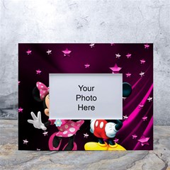 Cartoons, Disney, Mickey Mouse, Minnie White Tabletop Photo Frame 4 x6  by nateshop