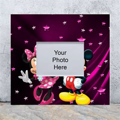 Cartoons, Disney, Mickey Mouse, Minnie White Wall Photo Frame 5  X 7  by nateshop