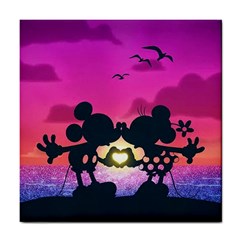 Mickey And Minnie, Mouse, Disney, Cartoon, Love Tile Coaster