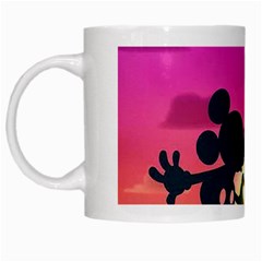 Mickey And Minnie, Mouse, Disney, Cartoon, Love White Mug by nateshop