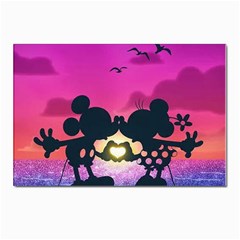 Mickey And Minnie, Mouse, Disney, Cartoon, Love Postcards 5  X 7  (pkg Of 10) by nateshop