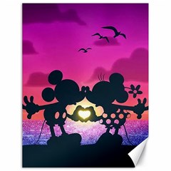 Mickey And Minnie, Mouse, Disney, Cartoon, Love Canvas 18  X 24  by nateshop