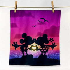 Mickey And Minnie, Mouse, Disney, Cartoon, Love Face Towel by nateshop