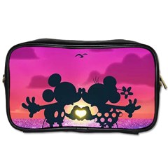 Mickey And Minnie, Mouse, Disney, Cartoon, Love Toiletries Bag (two Sides) by nateshop