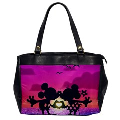 Mickey And Minnie, Mouse, Disney, Cartoon, Love Oversize Office Handbag by nateshop