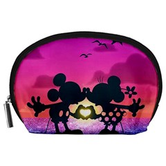 Mickey And Minnie, Mouse, Disney, Cartoon, Love Accessory Pouch (large) by nateshop