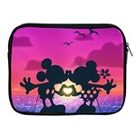 Mickey And Minnie, Mouse, Disney, Cartoon, Love Apple iPad 2/3/4 Zipper Cases Front