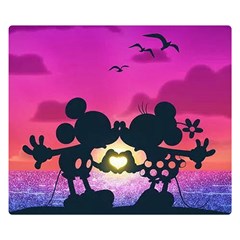 Mickey And Minnie, Mouse, Disney, Cartoon, Love Premium Plush Fleece Blanket (small) by nateshop