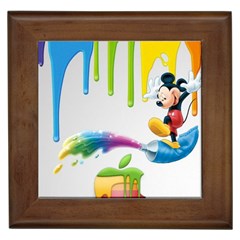 Mickey Mouse, Apple Iphone, Disney, Logo Framed Tile